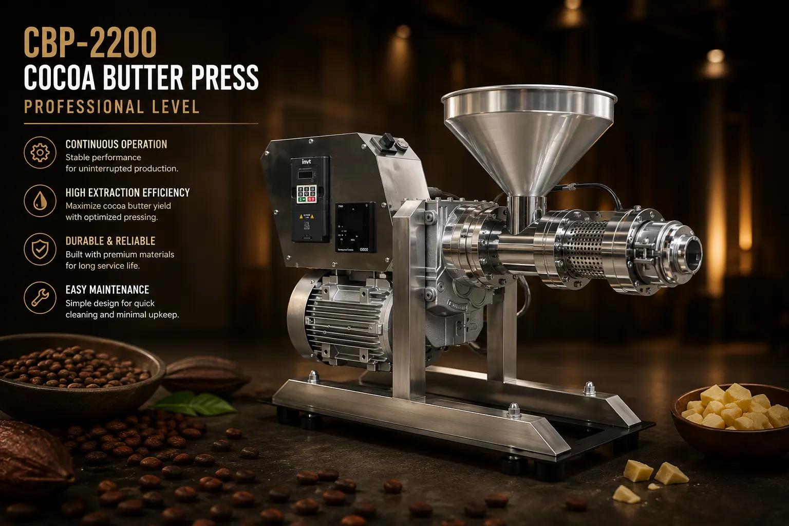 cocoa butter press cbp 2200 Professional Level