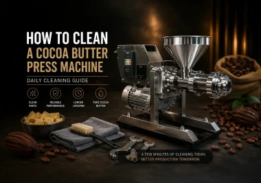 how to clean a cocoa butter press machine after daily production